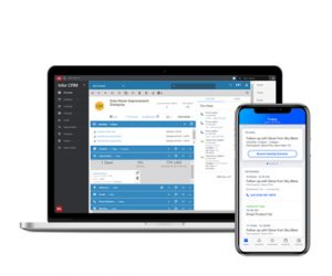 Infor CRM on laptop and phone